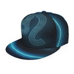 Blue Leo Zodiac Sign Print Snapback Cap