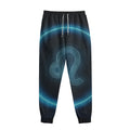 Blue Leo Zodiac Sign Print Sweatpants