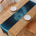Blue Leo Zodiac Sign Print Table Runner