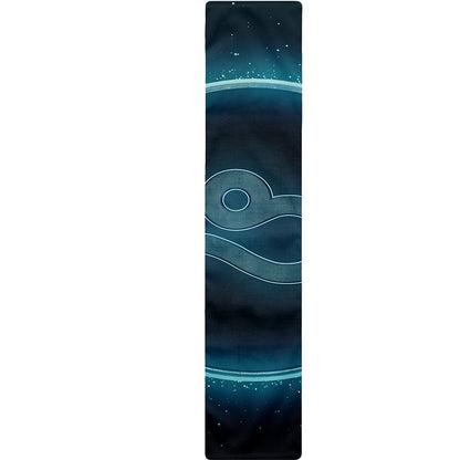 Blue Leo Zodiac Sign Print Table Runner