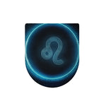 Blue Leo Zodiac Sign Print Toilet Lid Cover
