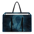 Blue Leo Zodiac Sign Print Utility Tote Bag