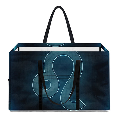 Blue Leo Zodiac Sign Print Utility Tote Bag