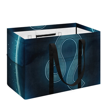 Blue Leo Zodiac Sign Print Utility Tote Bag
