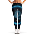 Blue Leo Zodiac Sign Print Women's Leggings