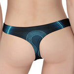 Blue Leo Zodiac Sign Print Women's Thong