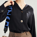 Blue Leopard Print Bag Strap