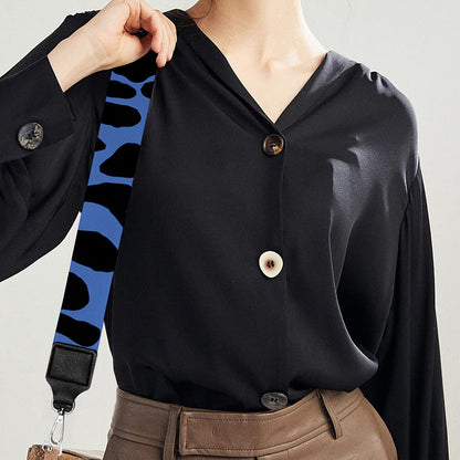 Blue Leopard Print Bag Strap