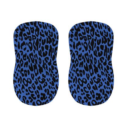 Blue Leopard Print Bar Stool Covers