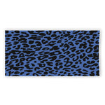 Blue Leopard Print Beach Towel