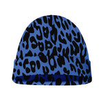 Blue Leopard Print Beanie