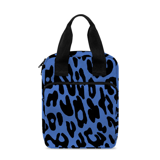 Blue Leopard Print Bible Tote Bag
