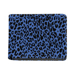Blue Leopard Print Bifold Wallet