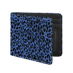 Blue Leopard Print Bifold Wallet