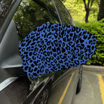 Blue Leopard Print Car Side Mirror Covers