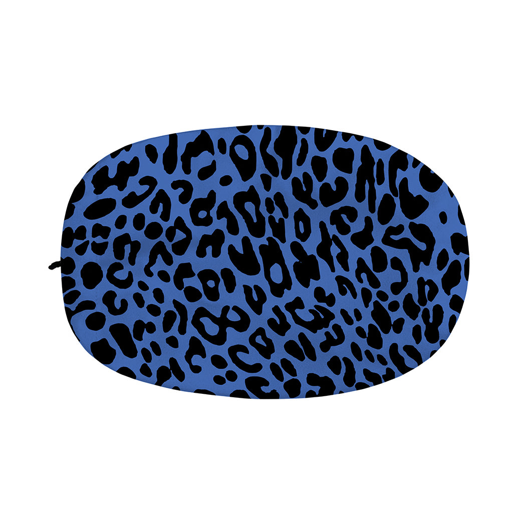 Blue Leopard Print Car Side Mirror Covers