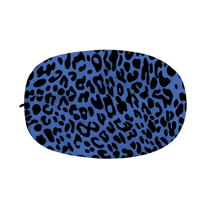 Blue Leopard Print Car Side Mirror Covers