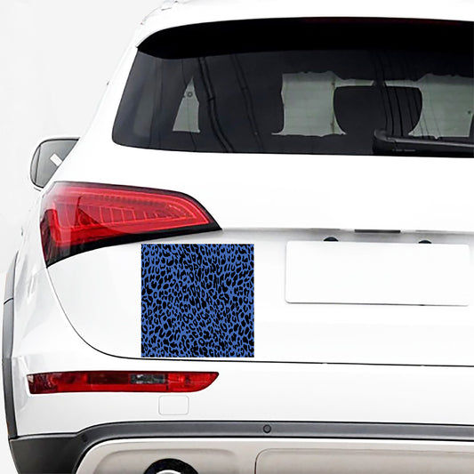 Blue Leopard Print Car Sticker