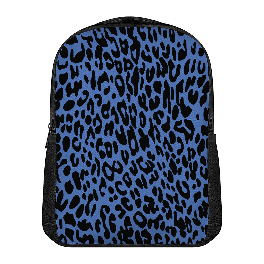 Blue Leopard Print Casual Backpack
