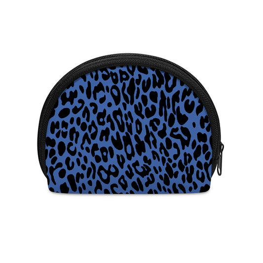 Blue Leopard Print Coin Purse