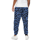Blue Leopard Print Cotton Pants