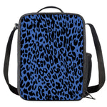 Blue Leopard Print Crossbody Lunch Bag