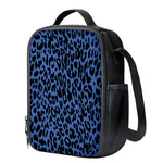 Blue Leopard Print Crossbody Lunch Bag
