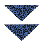 Blue Leopard Print Dog Bandana