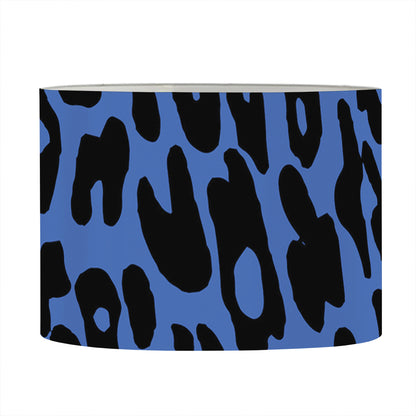 Blue Leopard Print Drum Lamp Shade