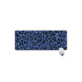 Blue Leopard Print Extended Mouse Pad