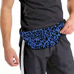Blue Leopard Print Fanny Pack