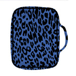 Blue Leopard Print Front Pocket Bible Bag