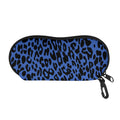 Blue Leopard Print Glasses Case