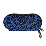 Blue Leopard Print Glasses Case