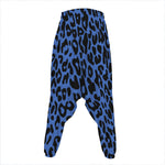 Blue Leopard Print Hammer Pants