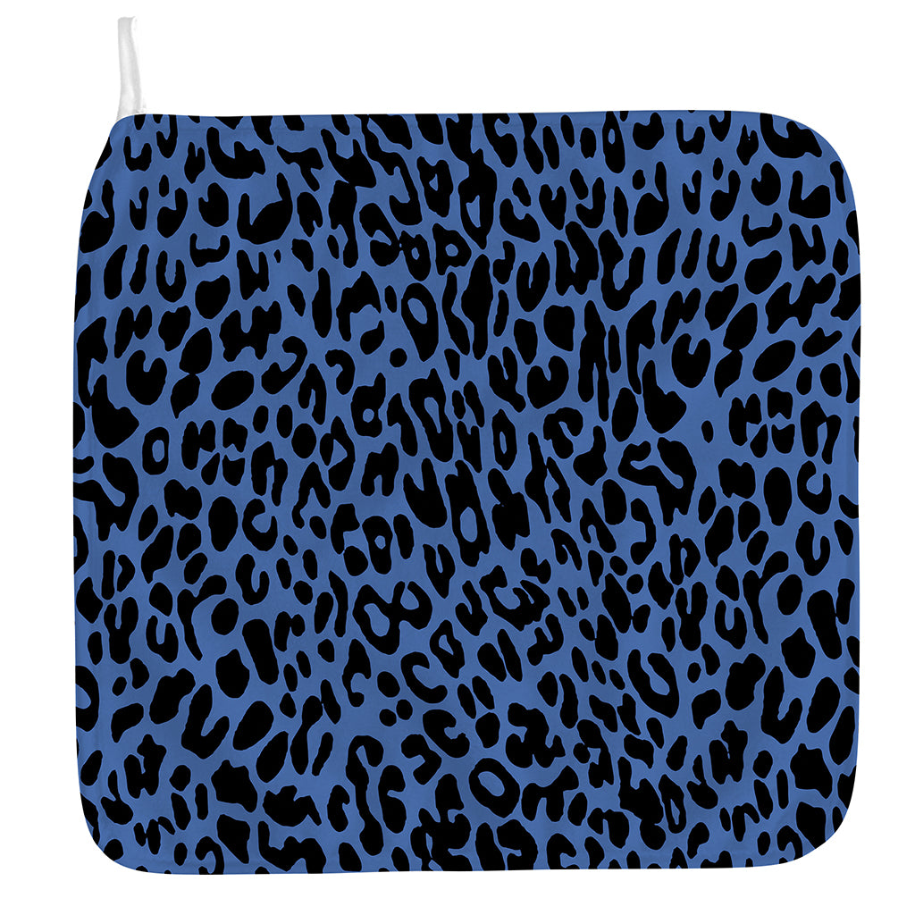 Blue Leopard Print Hand Towel