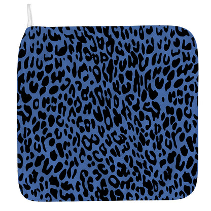 Blue Leopard Print Hand Towel