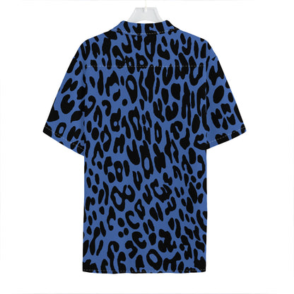 Blue Leopard Print Hawaiian Shirt