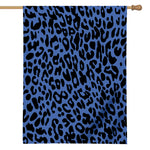 Blue Leopard Print House Flag