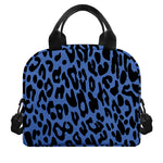 Blue Leopard Print Insulated Lunch Bag