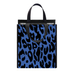 Blue Leopard Print Insulated Lunch Tote