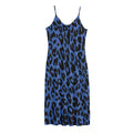 Blue Leopard Print Jersey Midi Cami Dress