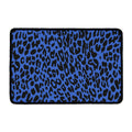 Blue Leopard Print Kitchen Mat