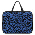 Blue Leopard Print Laptop Sleeve With Handle