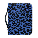 Blue Leopard Print Leather Bible Cover