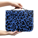 Blue Leopard Print Leather Bible Cover