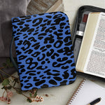 Blue Leopard Print Leather Bible Cover
