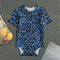 Blue Leopard Print Men's Bodysuit