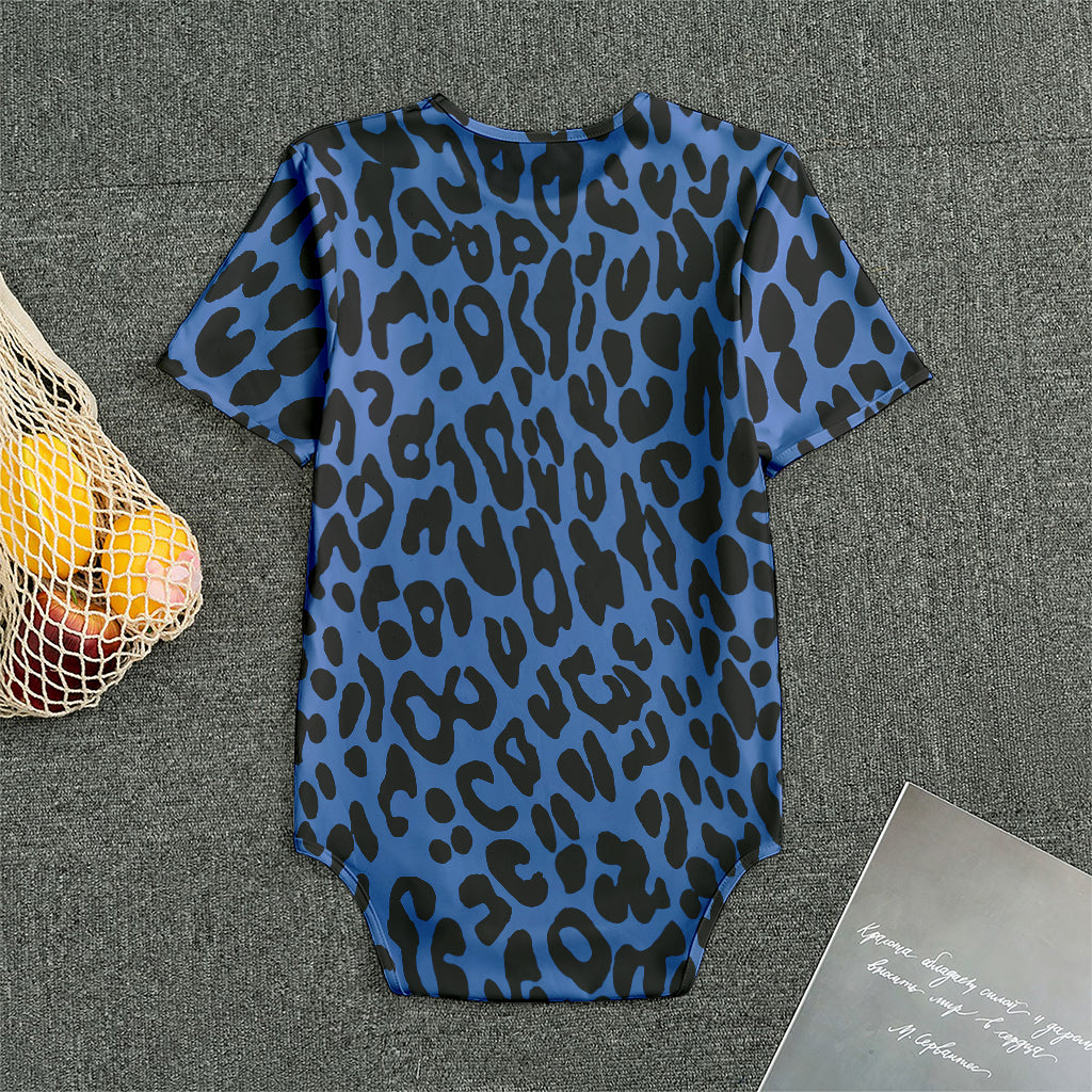 Blue Leopard Print Men's Bodysuit