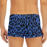 Blue Leopard Print Men's Short Boxer Briefs